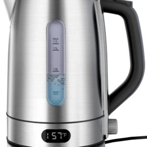 WAA Electric Kettle 1.7L 1500W Stainless Steel,Temp Adjustment,Keep Warm Auto Shut-Off for Coffee Tea
