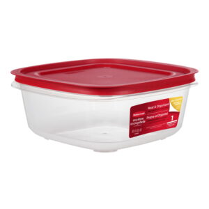 Rubbermaid 14.66-Cup EasyStore Square Container, Food Storage Container, Food Storage Container with Lids