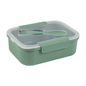 Mainstays Food Storage Bento Container, Rectangle, Green, 42oz Capacity, A Practical Choice for School Lunches and Activities