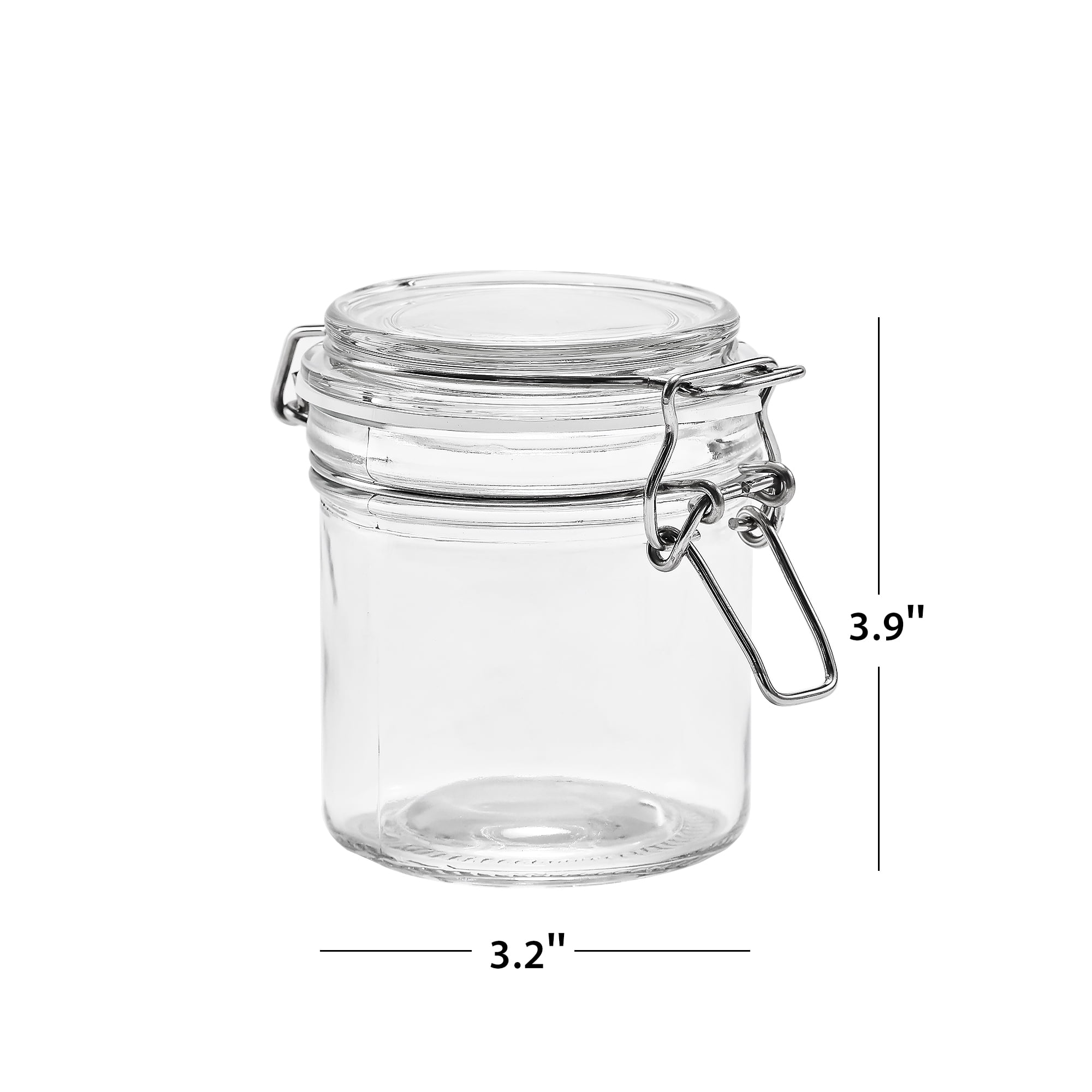 Mainstays 9.4 oz Glass Airtight Food Storage Jar Canister with Locking Lid, Kitchen Pantry Storage Container for Spices, Seasonings and Dry Food - Image 6