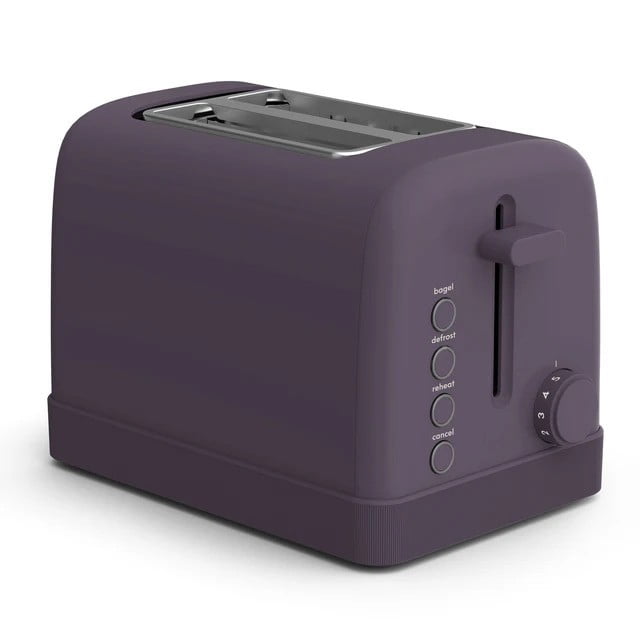 bella 2-Slice Toaster, 6 Setting Shade Control with Reheat, Cancel, Bagel & Defrost Buttons, Removable Crumb Tray, Anti Jam & Auto Shutoff, Plum - Image 9