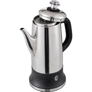 BENTISM 12-Cup 304 Stainless Steel Coffee Percolators Coffee Pot Coffee Maker Electric Coffee Percolator 1000W Automatic Keep-Warm & Split Power Base