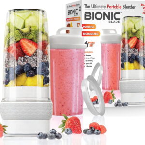 Bionic Blade Smoothie Blender Personal Portable Rechargeable Blender Juicer Protein Mikshake Maker Extra Travel Bottle