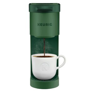 Restored Keurig K-Mini Single Serve Coffee Maker with 6-12Oz Cup Sizes, Quick Brewing, and Removable Drip Tray, Evergreen (Refurbished)