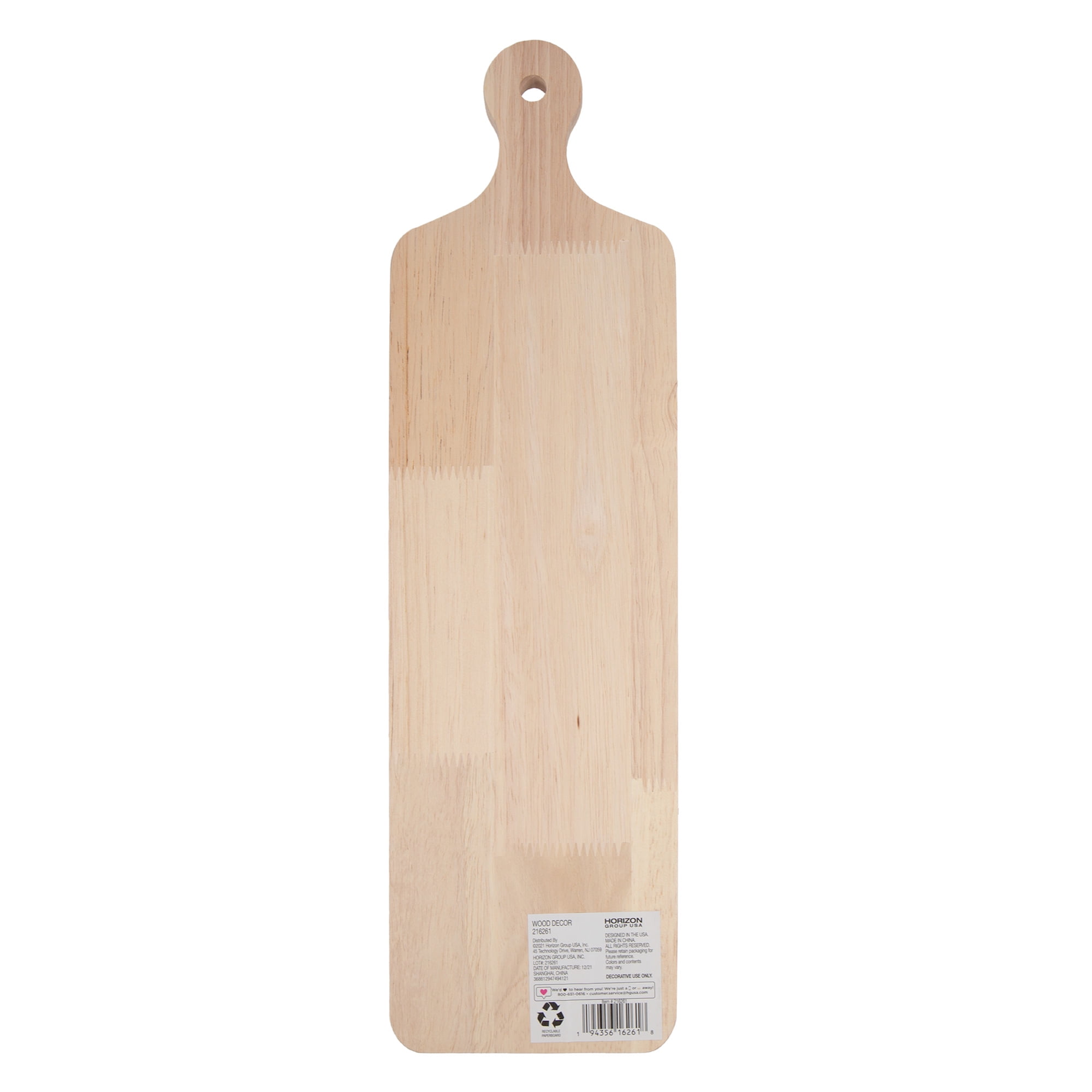 On the Surface Long Wood Board, Customizable Brown Wooden Board with Handle - Image 5