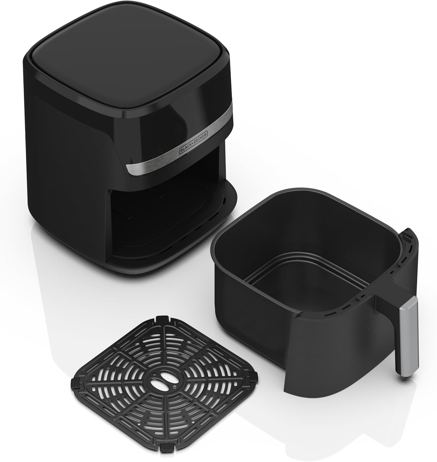 BLACK+DECKER Purify 4QT Air Fryer, Timer with Auto Shut-off and Shake Reminder, Digital LED Touchscreen and 9 Presets, 1300W up to 400 F, Dishwasher Safe Parts - Image 3