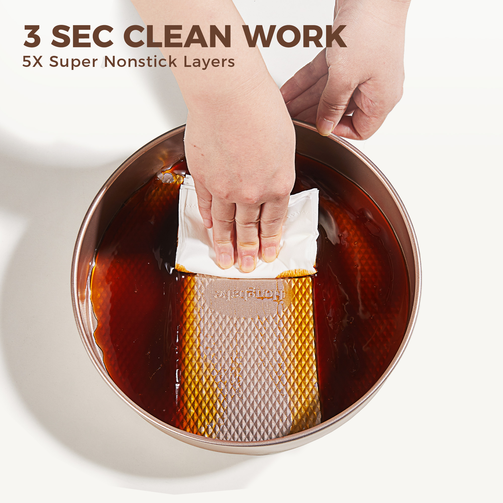 HONGBAKE Bakeware Sets, Baking Pans Set, Nonstick Oven Pan for Kitchen with Wider Grips, 10 Pieces Including Rack, Cookie Sheet, Cake Pans, Loaf Pan, Muffin Pan, Pizza Pan - Grey - Image 56