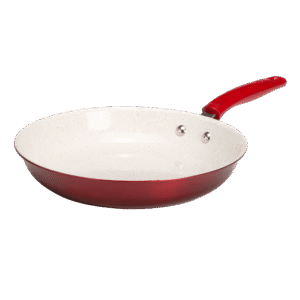 Tasty Clean Ceramic 10in Non-Stick Aluminum Fry Pan, Red