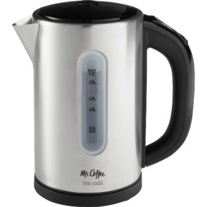 Mr. Coffee 1.7 Liter Digital Electric Kettle, Brushed Stainless Steel