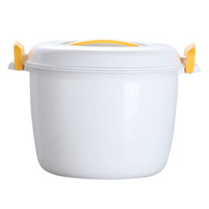 RENACLIPY Yellow Microwave Rice Cooker, Plastic, Portable, Multi-Function, Kitchen Essential