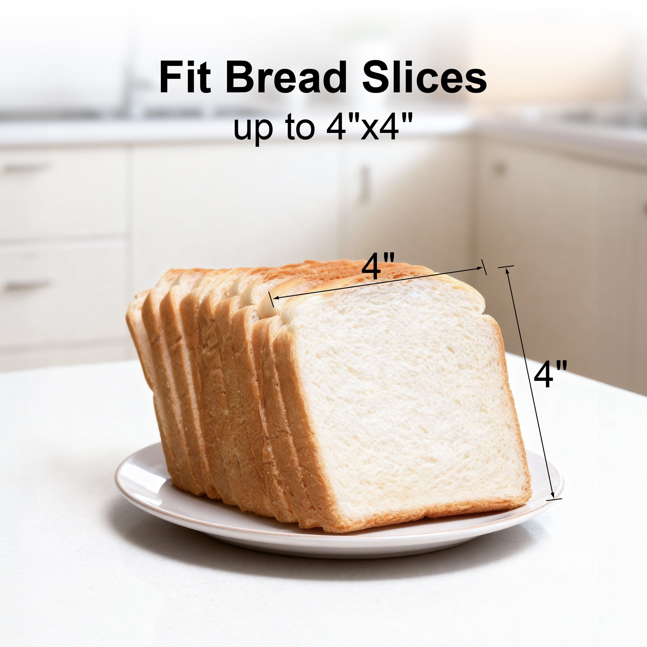 Tomeem 2-Slice Toaster with 6 Shade Settings, Removable Crumb Tray and Self-centering Guide, Stainless Steel - Image 3