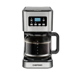Chefman 12-Cup Programmable Digital Coffee Maker w/ Auto Shut Off - Stainless Steel