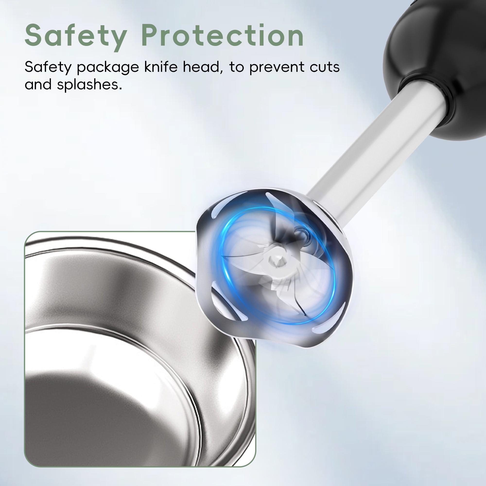 WHALL Cordless Immersion Blender, Rechargeable 5-in-1 Hand Blender with Whisk, Milk Frother Attachments, Portable Stick mixed,700ml Beaker, 500ml Chopper - Image 7