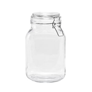 Mainstays 67 oz Glass Airtight Food Storage Jar Canister with Locking Lid, Kitchen Pantry Storage Container for Dry Food, Coffee, Sugar and Pantry Organization