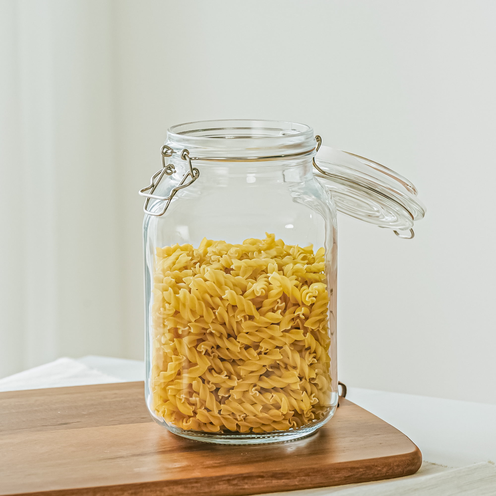 Mainstays 67 oz Glass Airtight Food Storage Jar Canister with Locking Lid, Kitchen Pantry Storage Container for Dry Food, Coffee, Sugar and Pantry Organization - Image 5