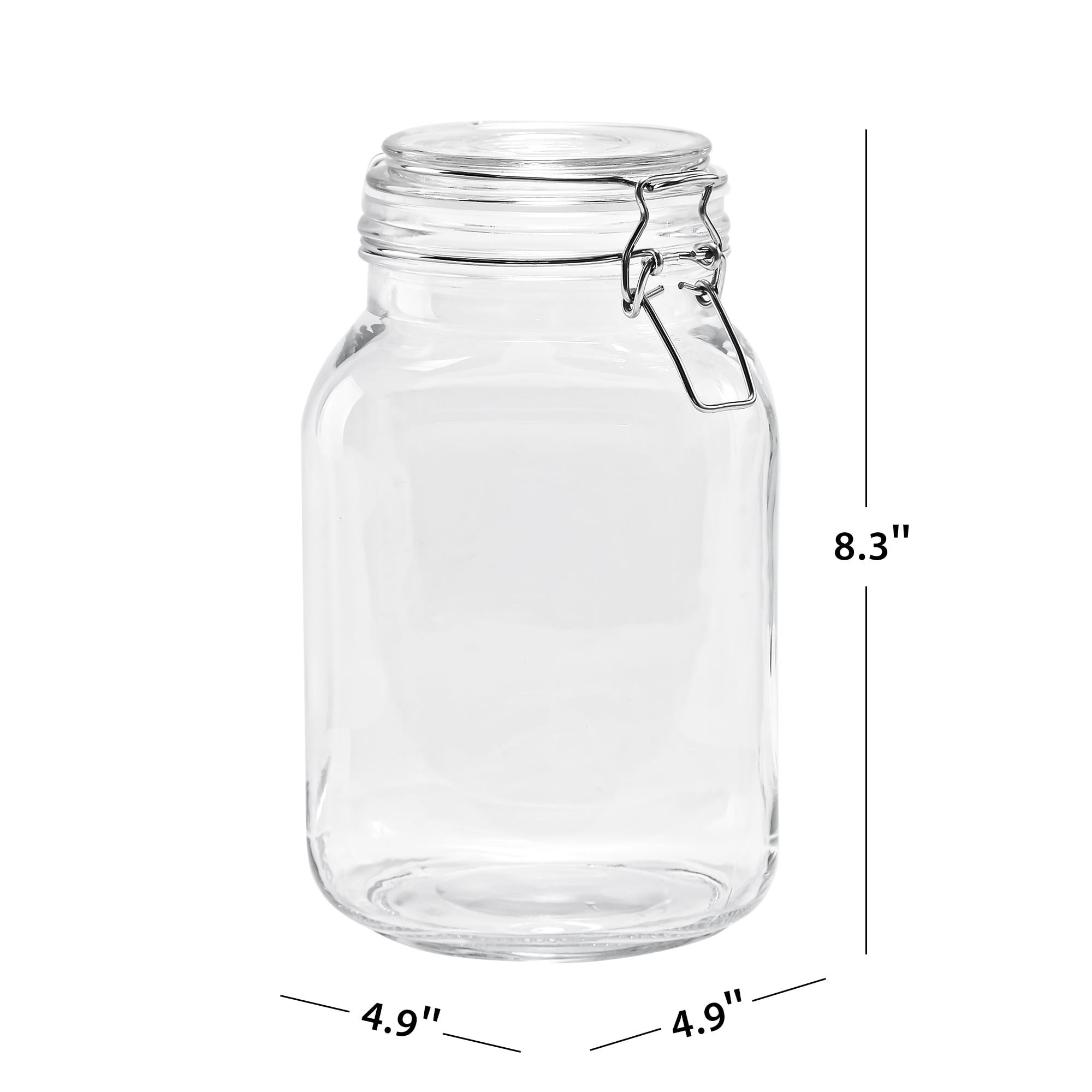 Mainstays 67 oz Glass Airtight Food Storage Jar Canister with Locking Lid, Kitchen Pantry Storage Container for Dry Food, Coffee, Sugar and Pantry Organization - Image 6