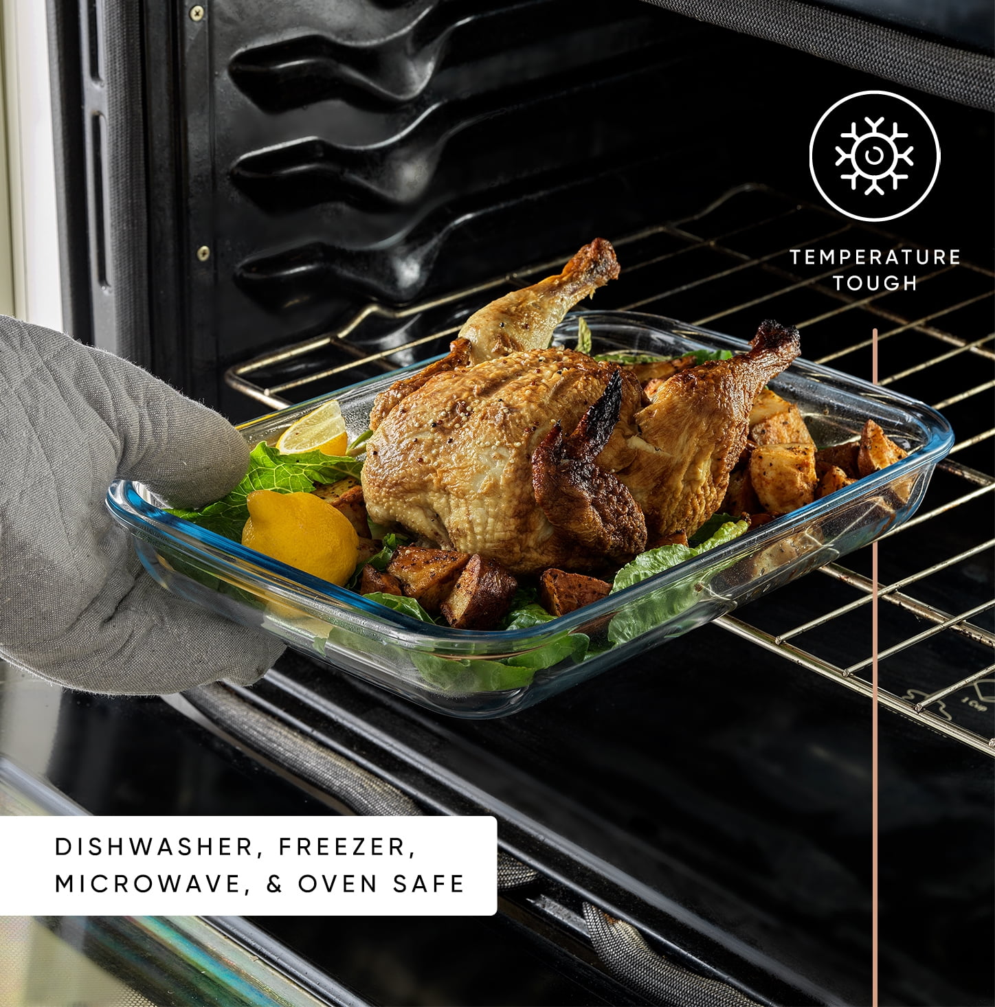 JoyJolt JoyFul 8 Piece Glass Baking Dish with Lid Set (Black) Large Glass Casserole Dishes with Covers - Image 6