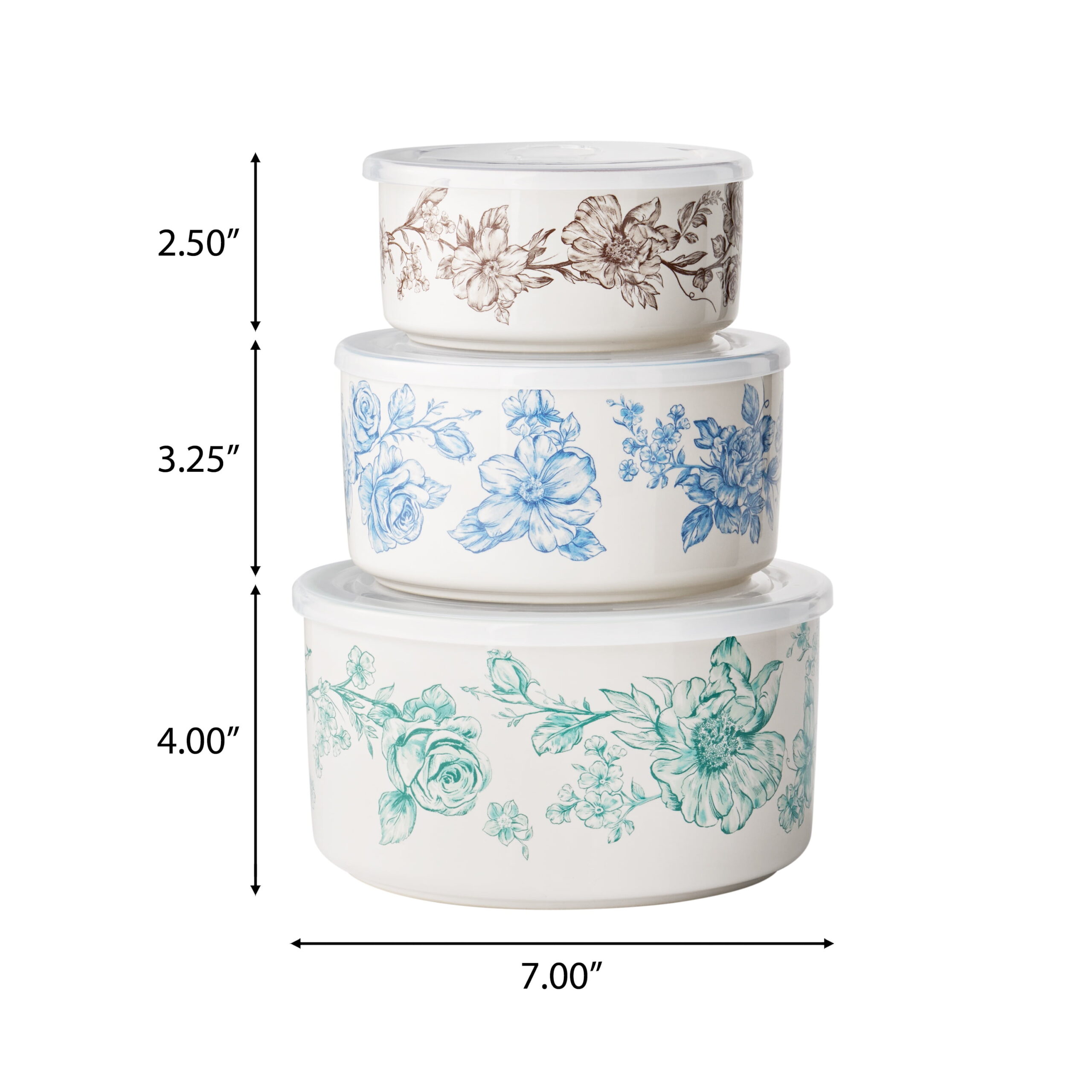 The Pioneer Woman Agatha 6-Piece Nesting Baker Set With Lids - Image 9