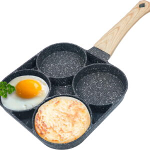 4 Hole Egg Frying Pan Thickened Omelet Pan Non-stick Egg Pancake Steak Pan Cooking Egg Ham Pans Breakfast Maker