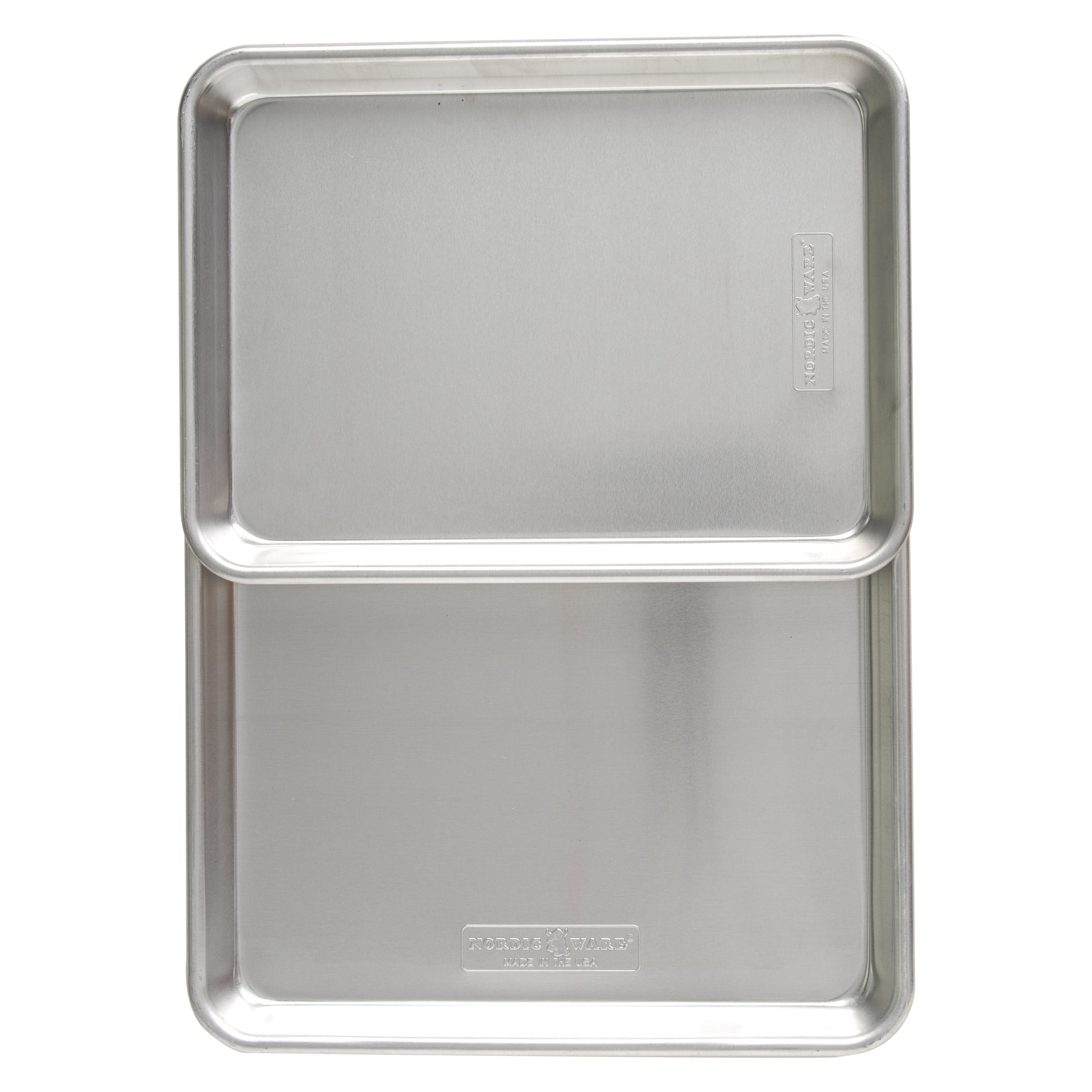 Nordic Ware Naturals Aluminum Quarter Sheet & Half Sheet Baking Pan Set, Silver - Image 8