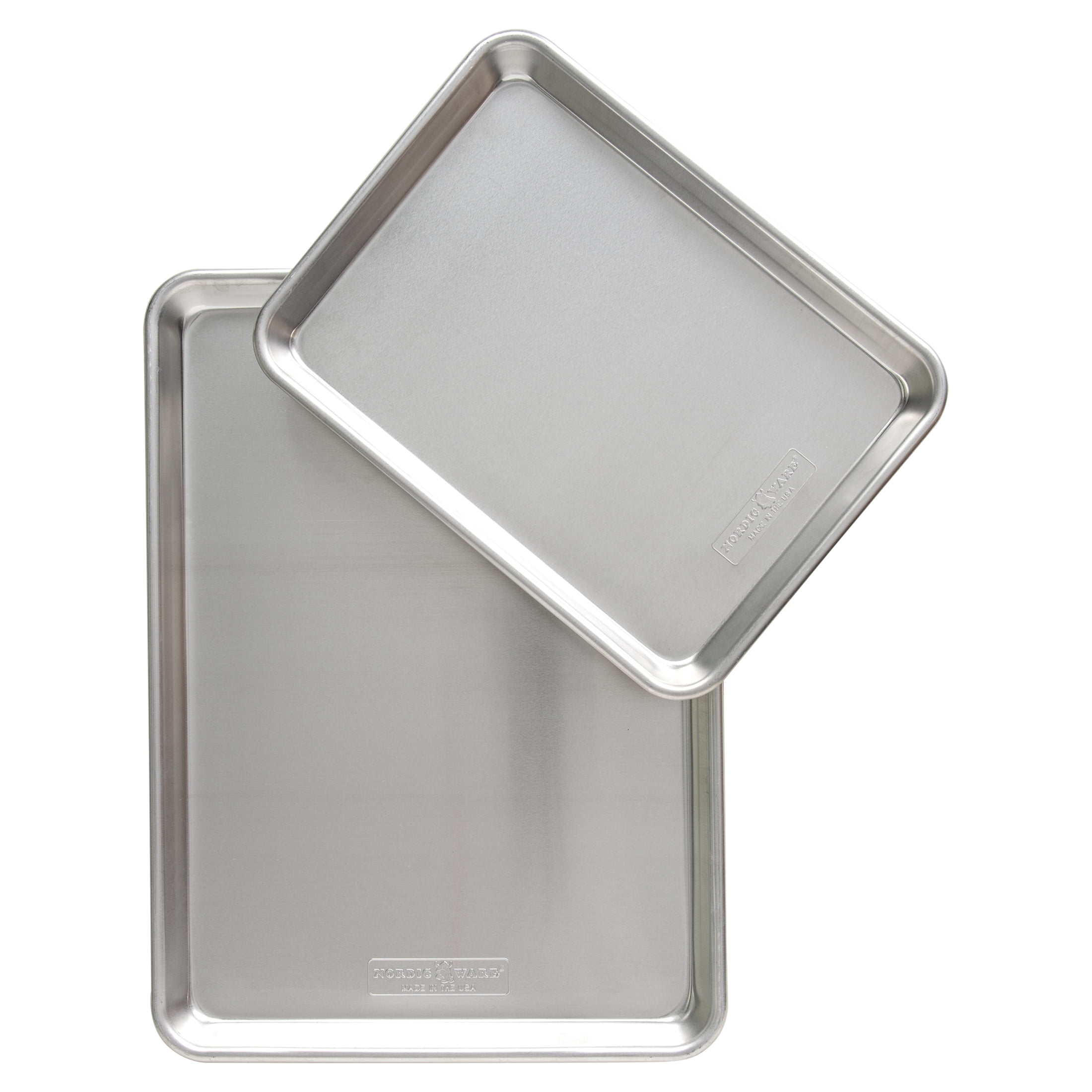 Nordic Ware Naturals Aluminum Quarter Sheet & Half Sheet Baking Pan Set, Silver - Image 10