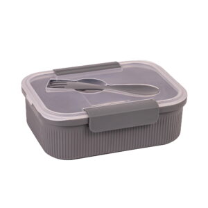 Mainstays Food Storage Bento Container, Rectangle, Gray, 42oz Capacity, A Practical Choice for School Lunches and Activities