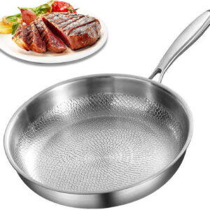 2026 Upgrade Titanium Frying Pan 12 Inch, 100% Pure Titanium Nonstick Pan, Chemical-Free & Non-Toxic, Extreme Heat Resistant, Scratch Resistant, Long-Lasting Cookware