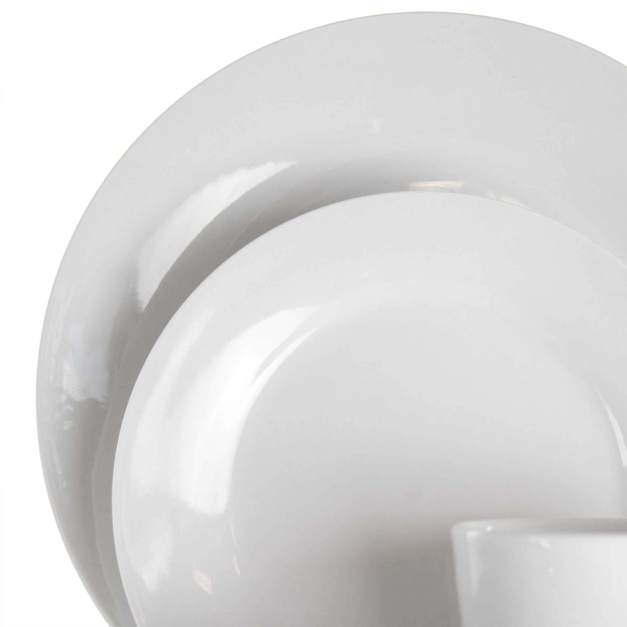 Elama Marshall 16 Piece Porcelain Dinnerware Set in White - Image 7