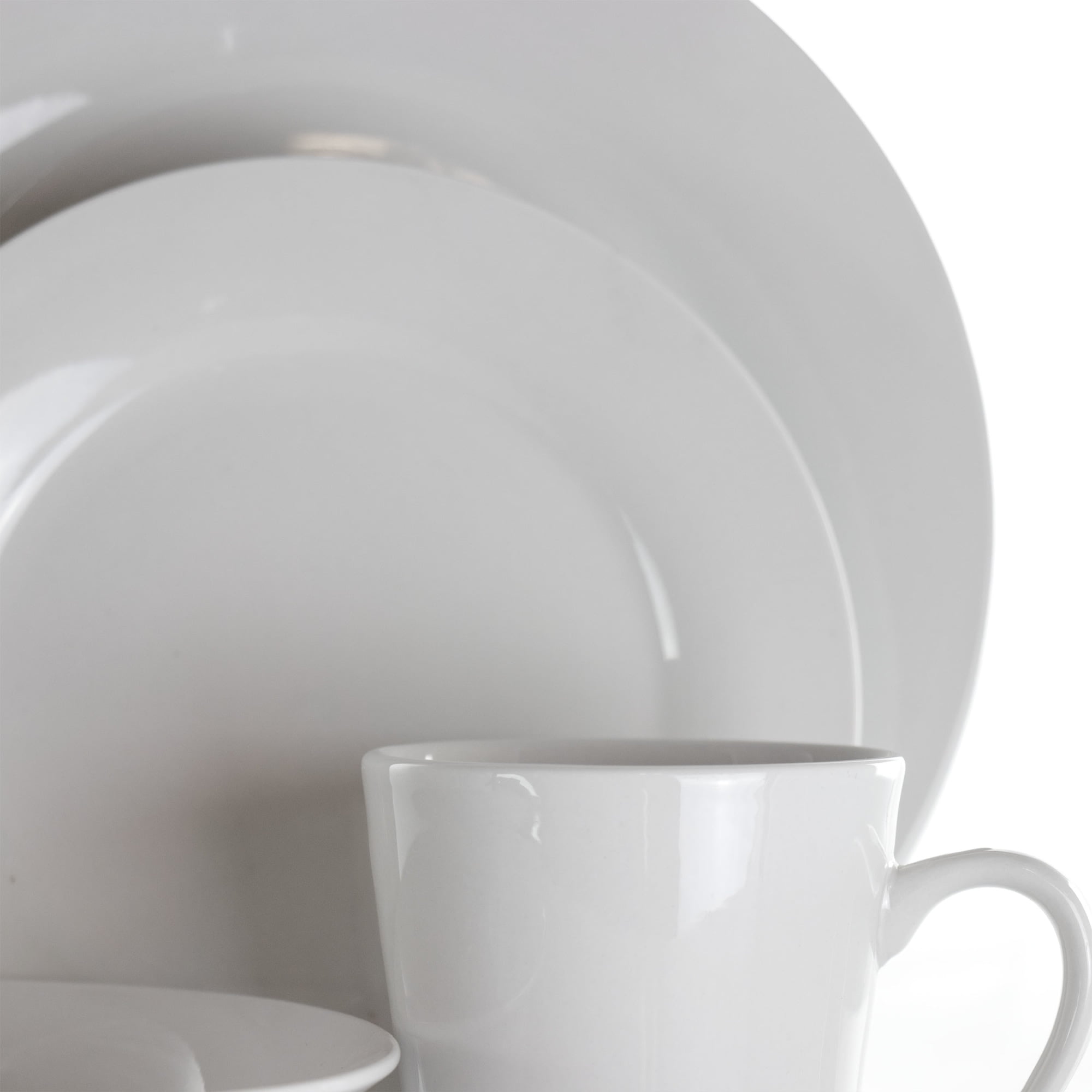 Elama Marshall 16 Piece Porcelain Dinnerware Set in White - Image 8