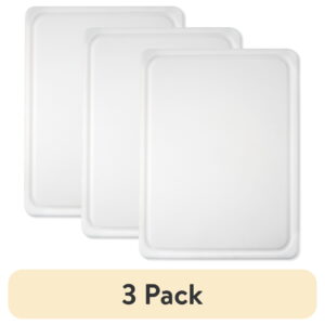 (3 pack) Mainstays 15"X20" Non-Slip Poly Cutting Board, White Color