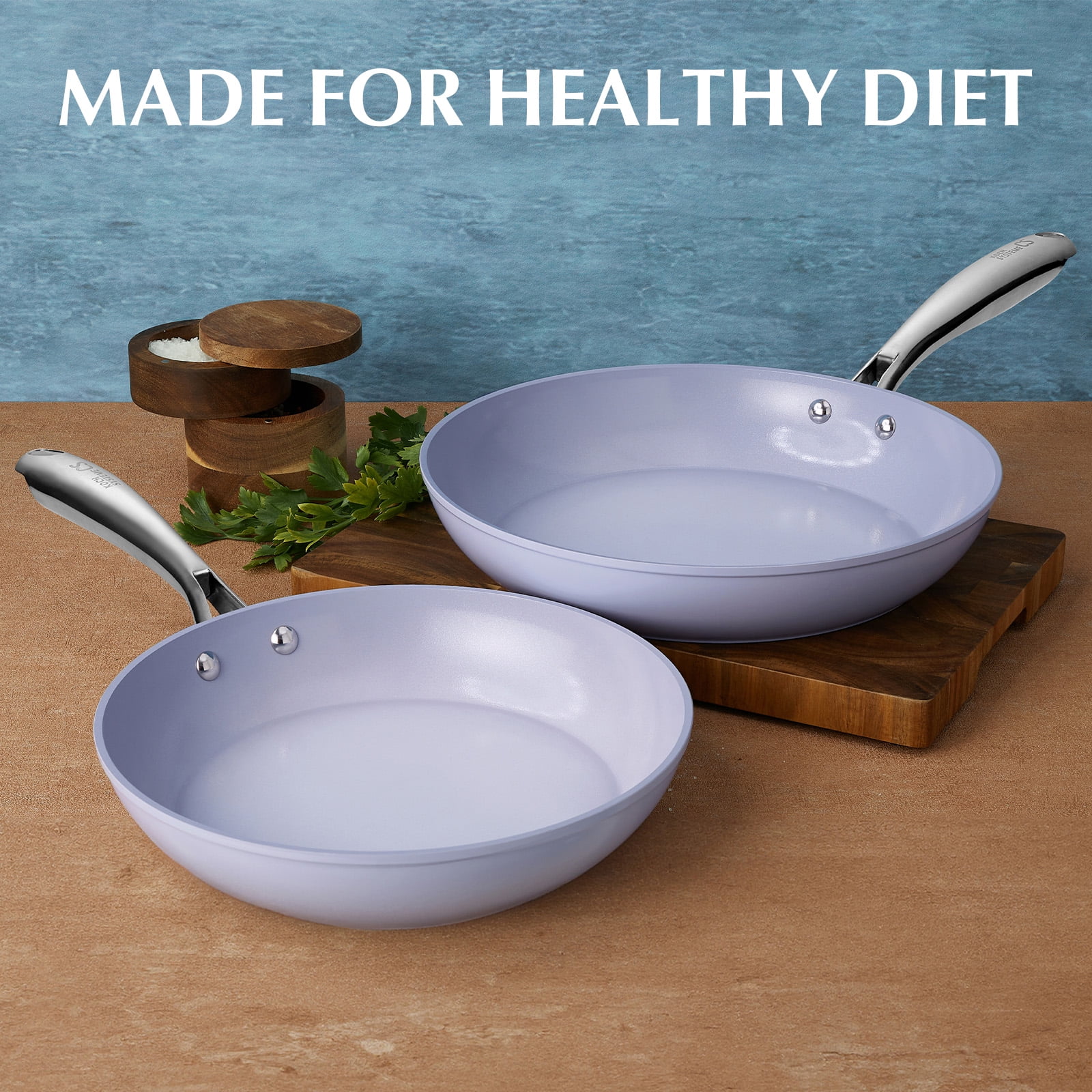 Koch Systeme CS 8 inch Nonstick Frying Pan with Ceramic Coating, Small Skillet, Dishwasher and Oven Safe, Gradient Blue - Image 14