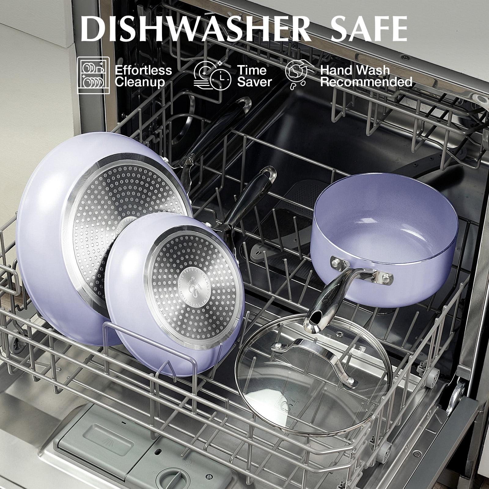 Koch Systeme CS 8 inch Nonstick Frying Pan with Ceramic Coating, Small Skillet, Dishwasher and Oven Safe, Gradient Blue - Image 18