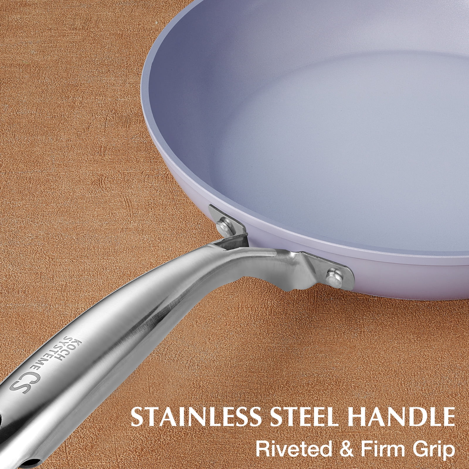 Koch Systeme CS 8 inch Nonstick Frying Pan with Ceramic Coating, Small Skillet, Dishwasher and Oven Safe, Gradient Blue - Image 21