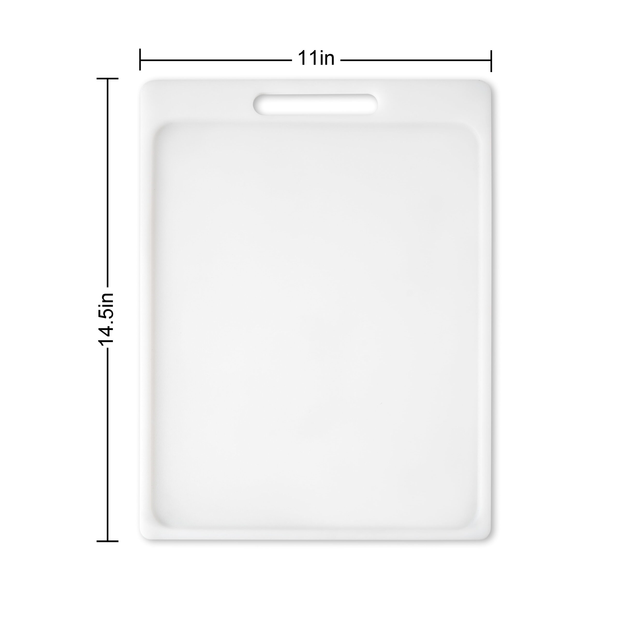 (3 pack) Mainstays 11"X14.5" Non-Slip Poly Cutting Board, White Color - Image 4