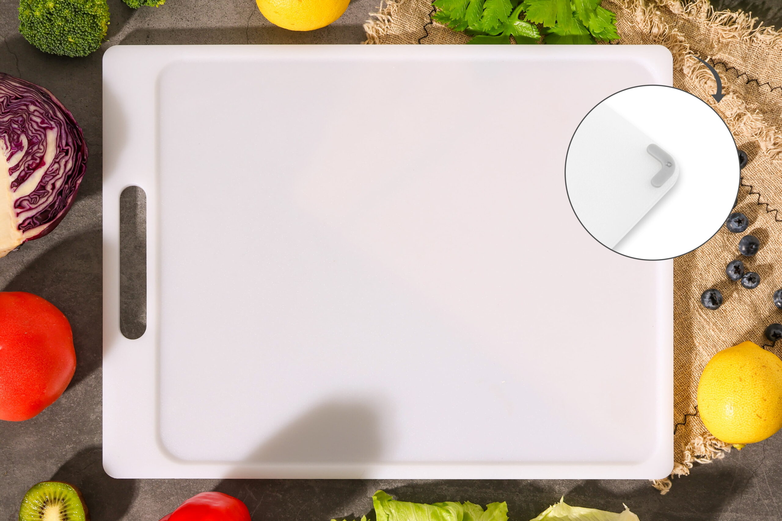 (3 pack) Mainstays 11"X14.5" Non-Slip Poly Cutting Board, White Color - Image 9